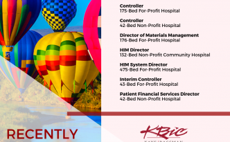 Healthcare Finance Spotlight Hires: Kaye/Bassman Recent Placements